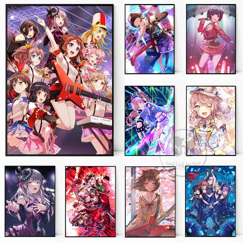 

Anime Poster BanG Dream! Girls Band Party! Canvas Painting Japanese Manga Wall Art Picture Print Room Decoration Gift Home Decor