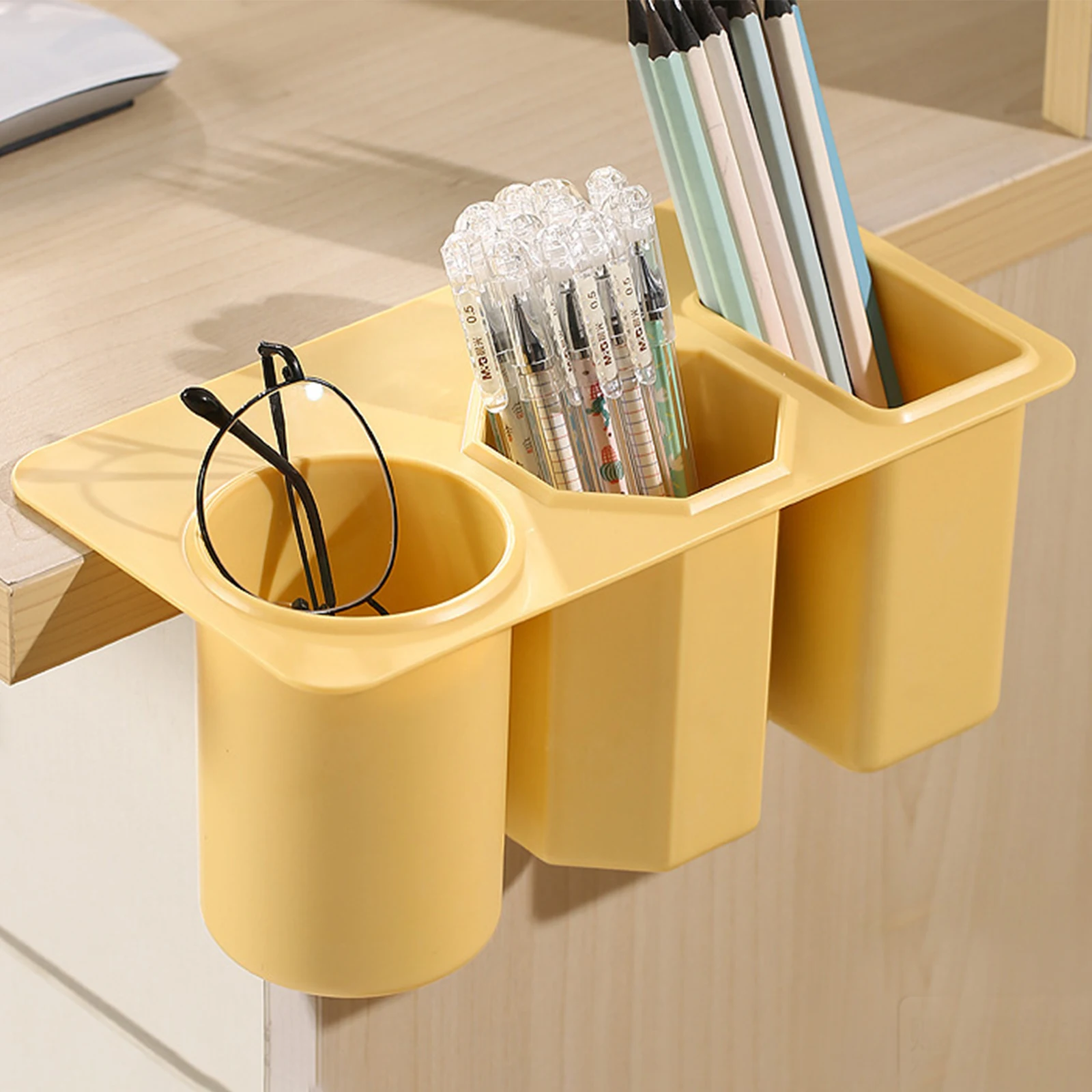 

Dormitory Table Side Storage Box Desk Multifunctional Pen Holder Simple Stationery Makeup Brush Finishing Box Large
