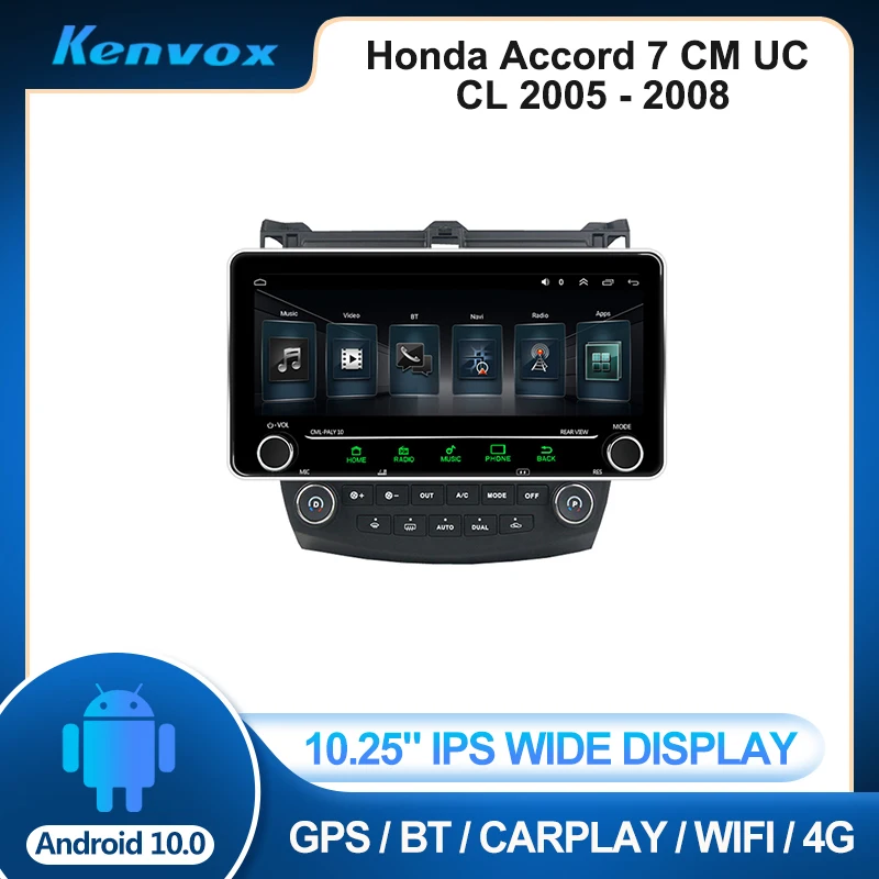 

Автомагнитола 2 din, 10,25 дюйма, IPS, Android, для Honda Accord 7 2003 2007 2008