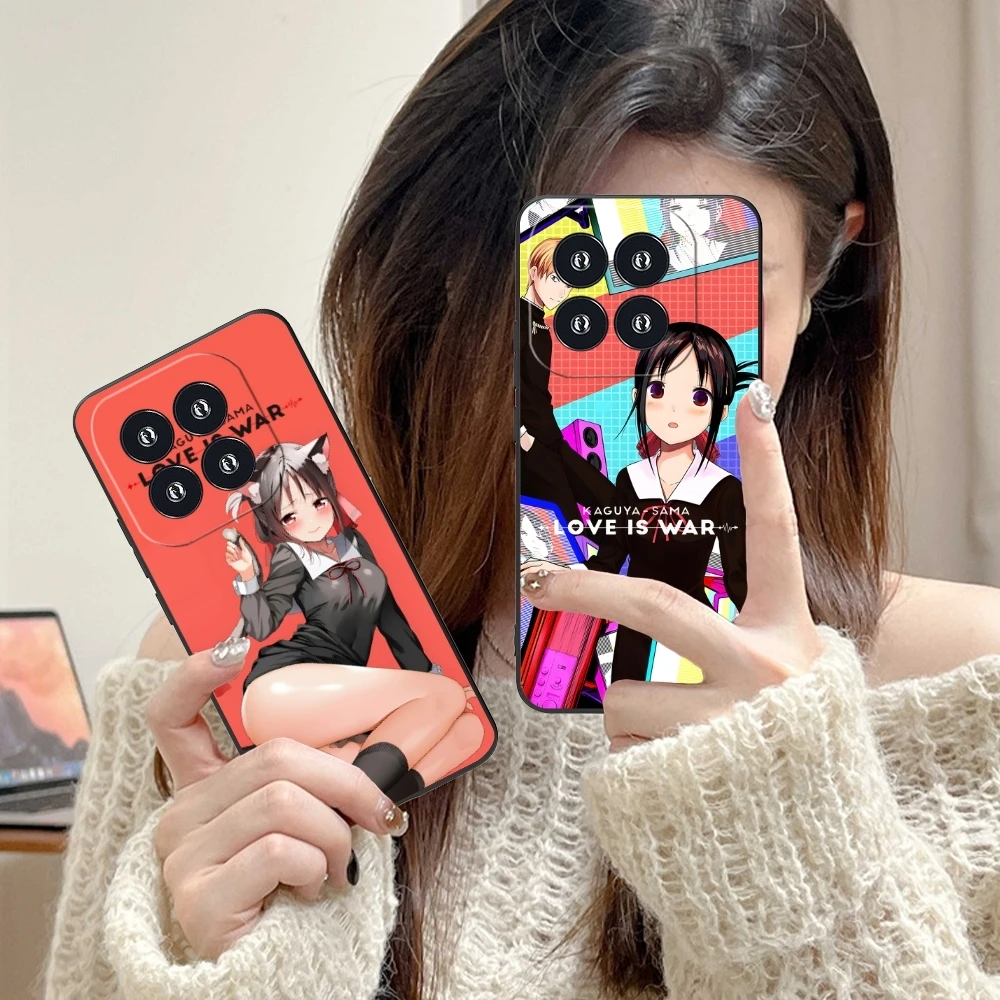 Чехол Kaguya Sama Shinomiya для Xiaomi 14 13 12 11 10 9 T Ultra Lite Pro S SE X мобильный телефон черный мягкий