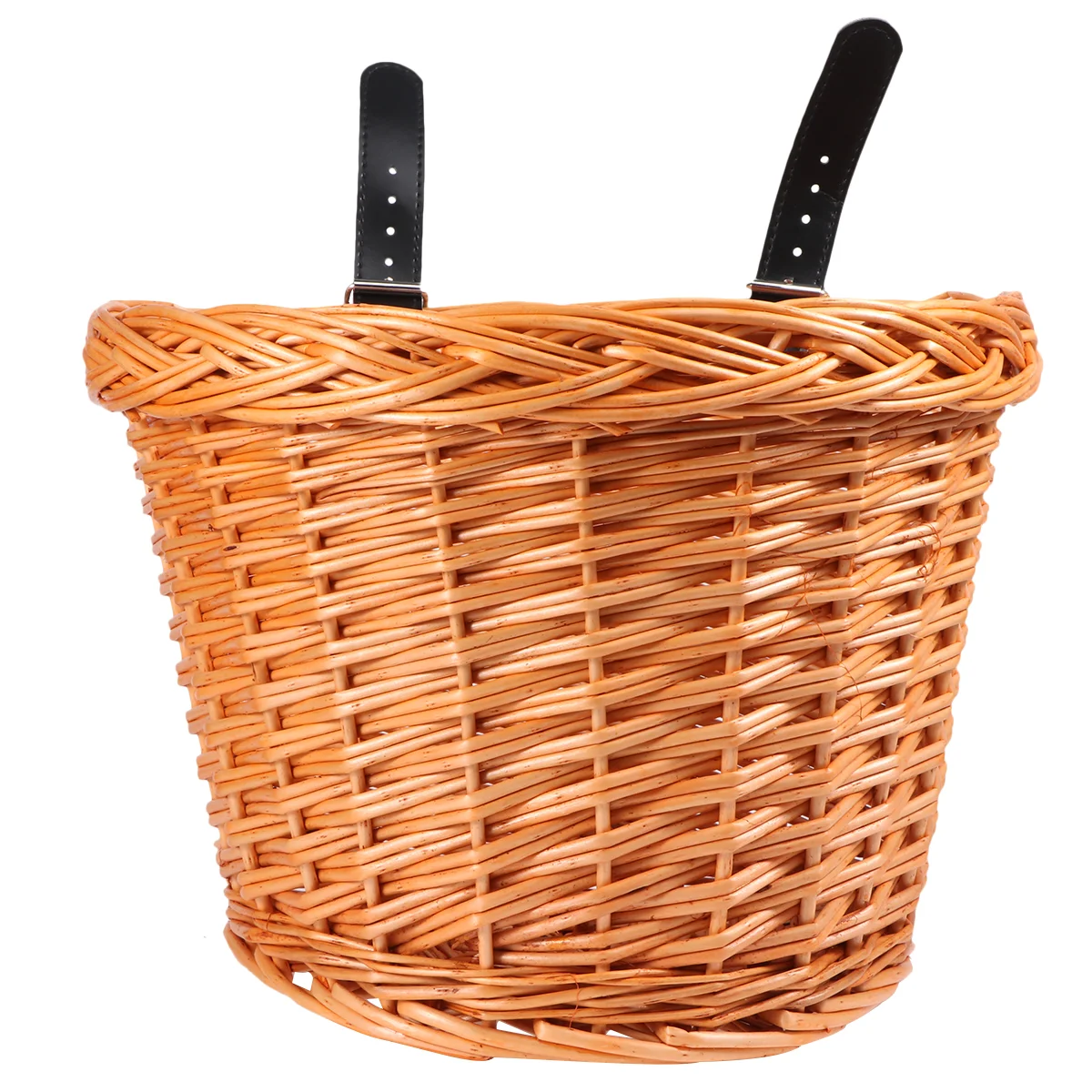 

Detachable Handmade Basket Bicyclel Storage Front Handlebar Children Wicker Woven Bike Girls
