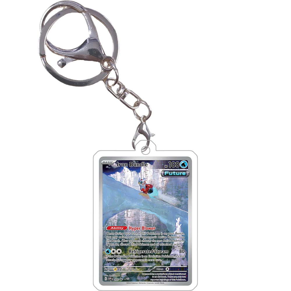 Фото Брелок с изображением покемонов Mewtwo Mew Greninja Kangaskhan Charizard, акриловые маленькие карты, аниме-игра, подвеска «сделай сам», игровой реквизит №3