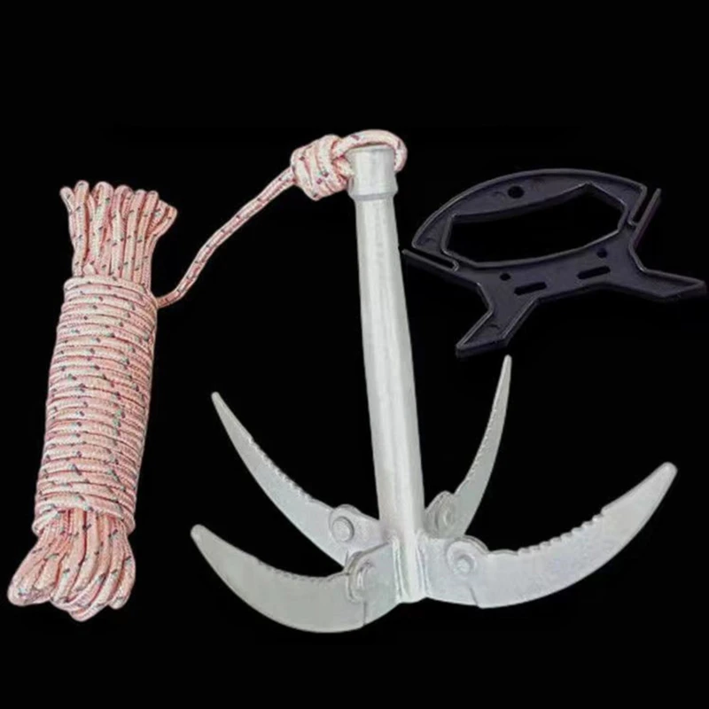 

4 Claw Anchor Sickle Foldable Sickle Water Grass Aquatic Plants Cutter Grasses Sharp Knife Fishing Accessories Tackle Supplies