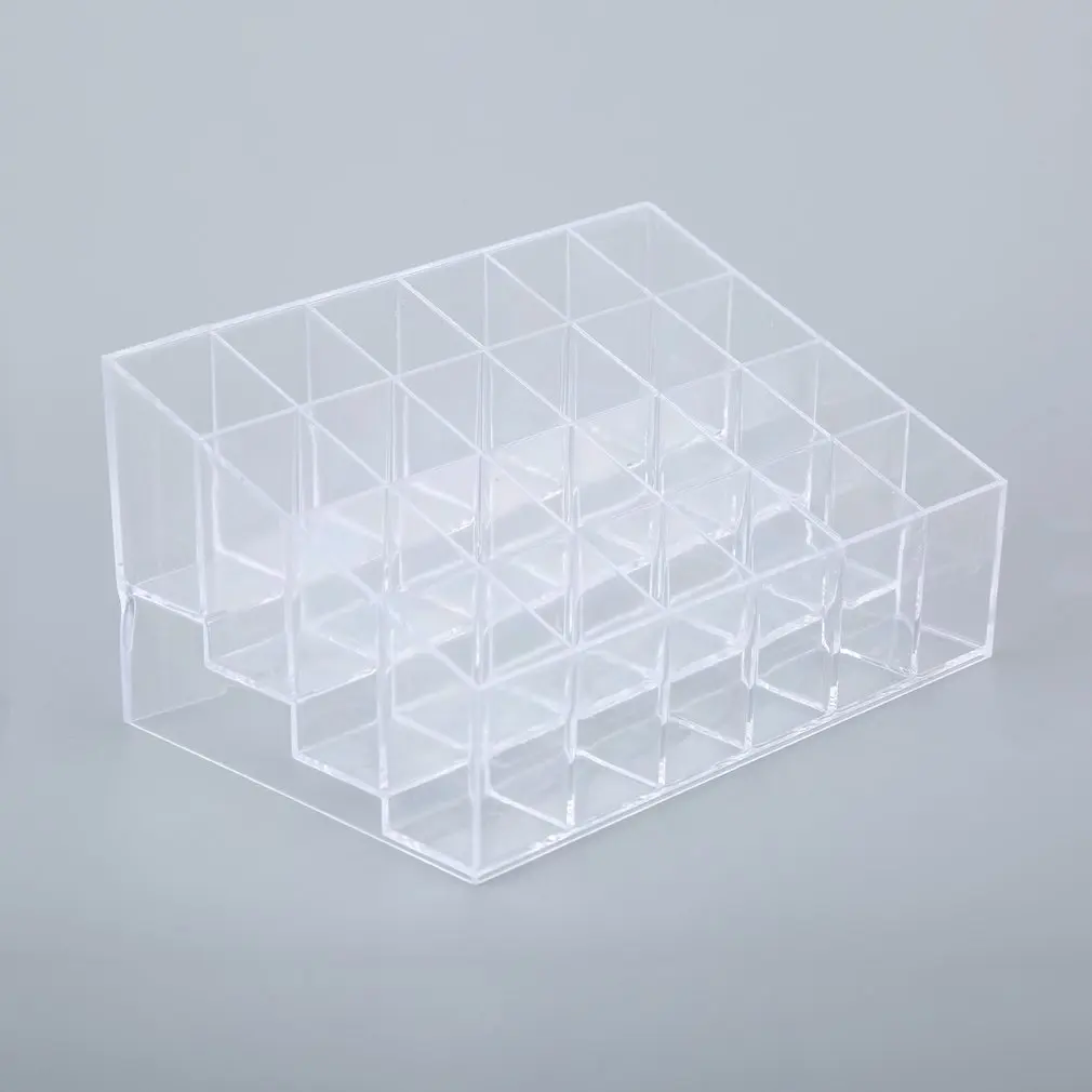 

1pcs 24 Trapezoid Clear Makeup Cosmetic Organizer Storage Lipstick Holder Case Stand Drop Shipping Wholesale New ZE00100 LESHP