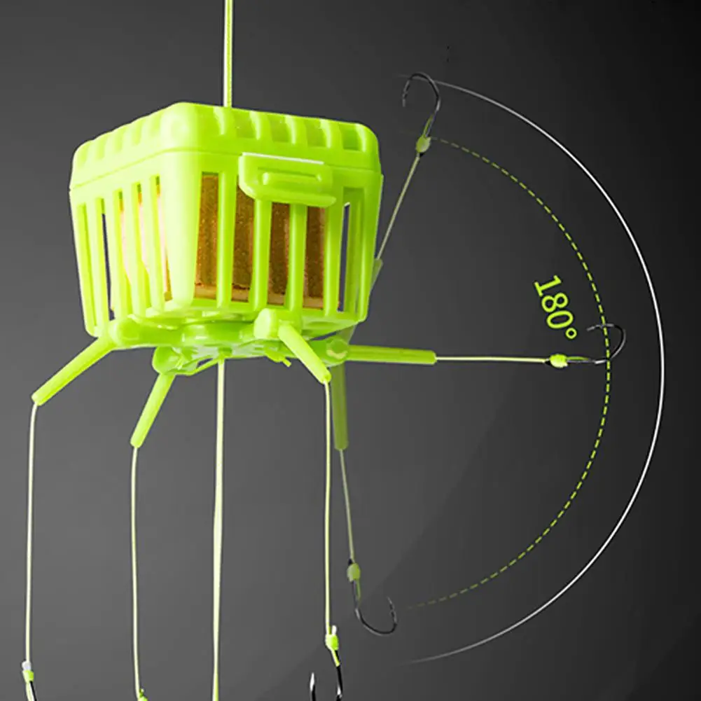 

Floating Fishing Hook Explosion Water Monsters Set Square Cage Basket Feeder Holder Fishing Accessories