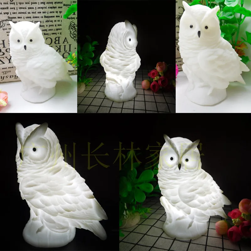 

3D Stereoscopic Owl Enamel LED Night Light Cartoon Creative Gift Decoration Kids Bedroom Bedside Lamp