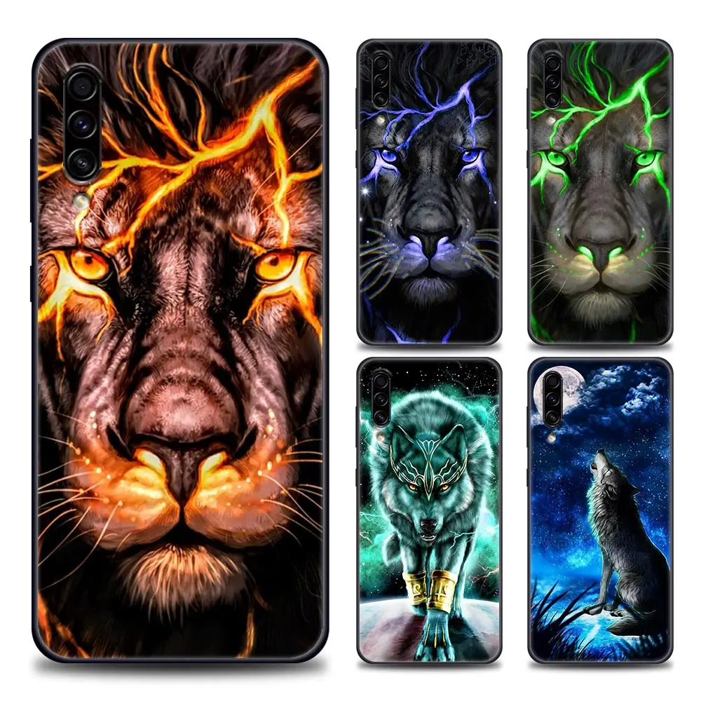 

Silicone Case For Samsung Galaxy A10 A30s A40 A50 s A60 A70 A80 A90 F41 F52 F12 A7 A9 2018 Soft Cover Wolf Lion Cat Animal Cases