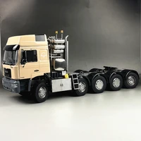 114 rc heavy duty trailer f2000 10x10rear steering with power simulation sound and light metal remote control car model toy rtr