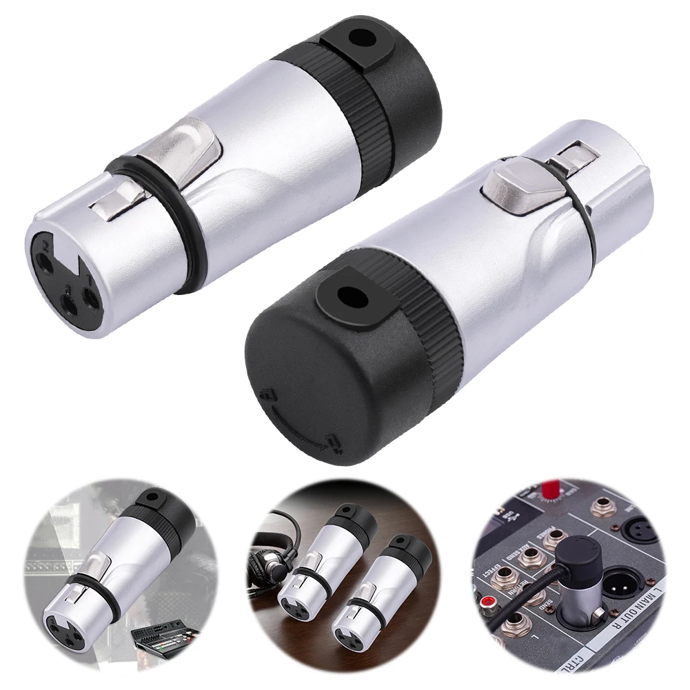 Мужской/гнездовой 3-контактный разъем XLR для пайки регулируемый 90 ° Прямоугольный