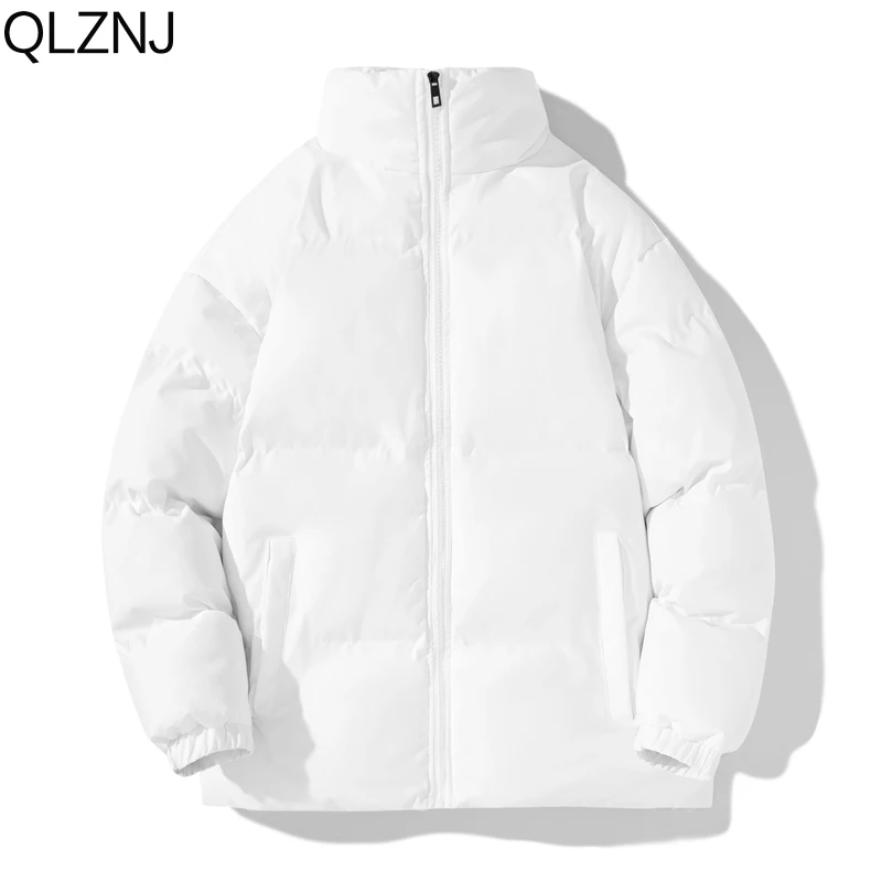 Winter Cotton Padded Jacket Men Oversize Parkas Women Stand Collar Solid Warm Coat Fashion Casual Unisex Parka Streetwear 8XL