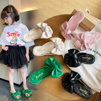 2022 new summer girls sandals slides children beach sandal big bow princess sweet kids slippers for bath swimming indoor outdoor