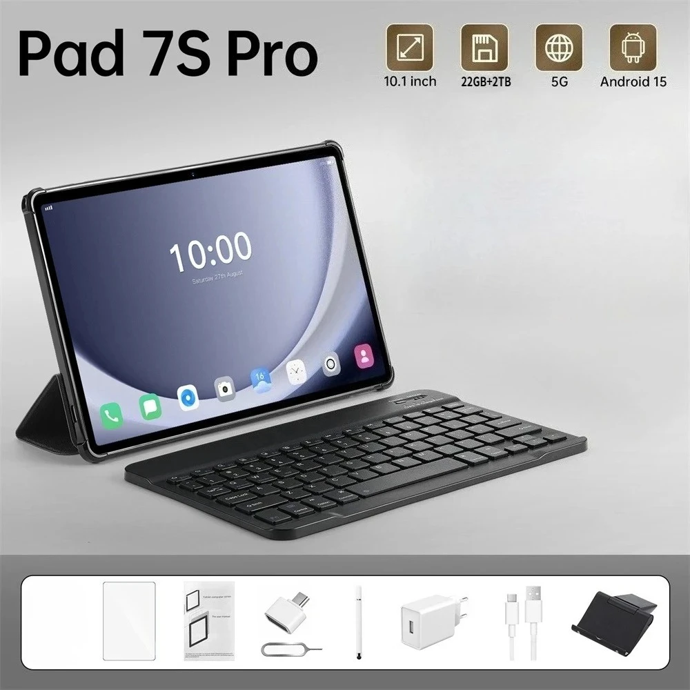 Фото Pad 7s pro Global Version Оригинальные планшеты Android 15 Snapdragon 8 gen3 Tab 22 ГБ + 2 ТБ 5G Dual SIM 10000 мАч Wi-Fi Детский планшетный ПК №1