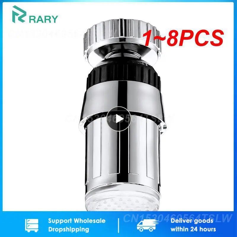 

1~8PCS Faucet Light Tap Nozzle RGB 7 Colors Change Blinking Temperature Faucet Aerator Water Saving Kitchen Bathroom Accessories