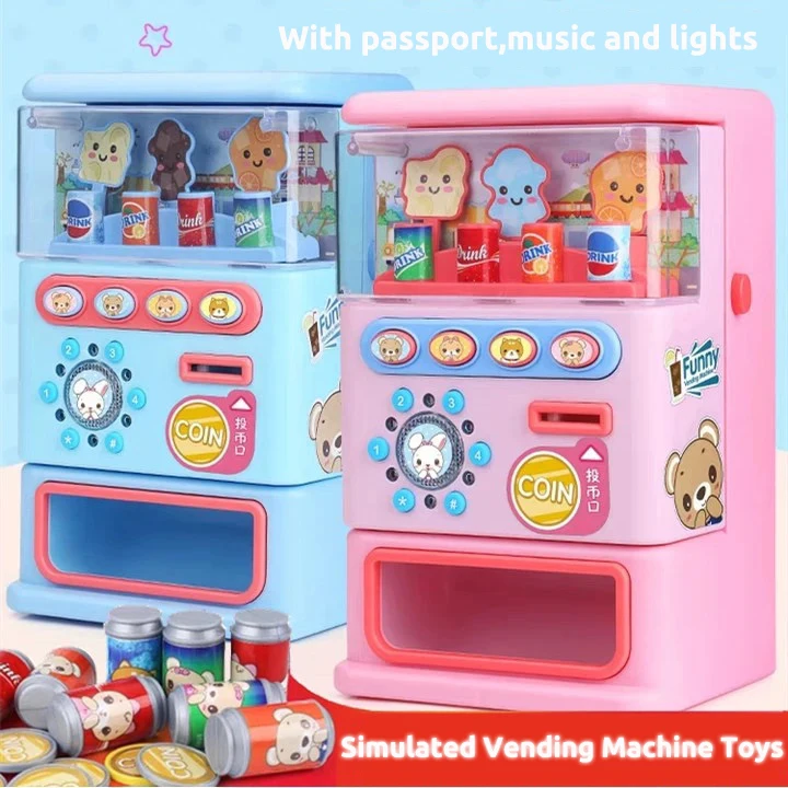 1PC Children's Simulated Vending Machine Puzzle Drinks Toy Pretend Set for Kids Children Christmas Gift Learning Educational Toy