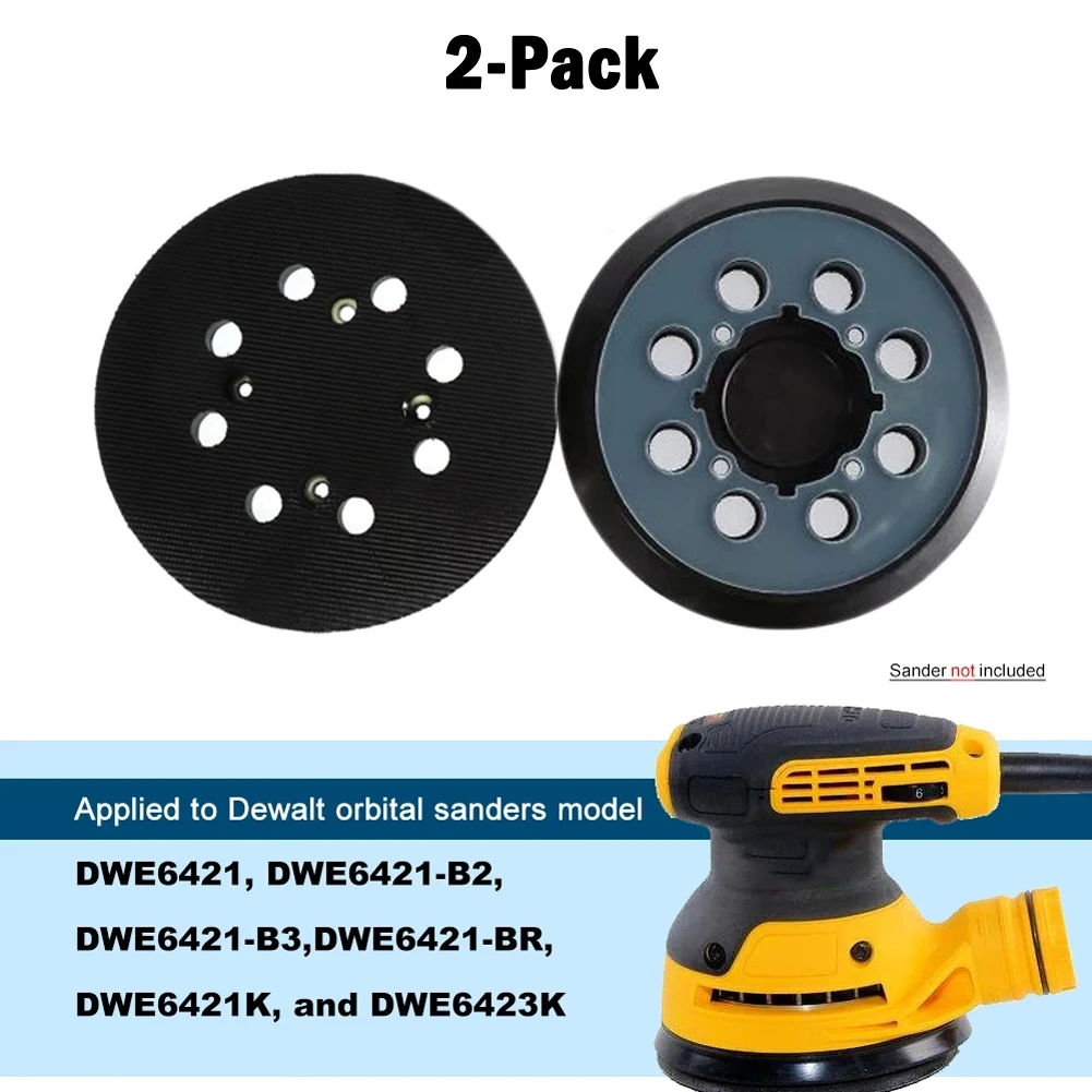 

2PCS 5 Inch 125mm 8-Hole Hook&Loop Sanding Pad Backing Pads For DWE6423 Sander Ecoflow Tools Festool Accessories Polishing Tools