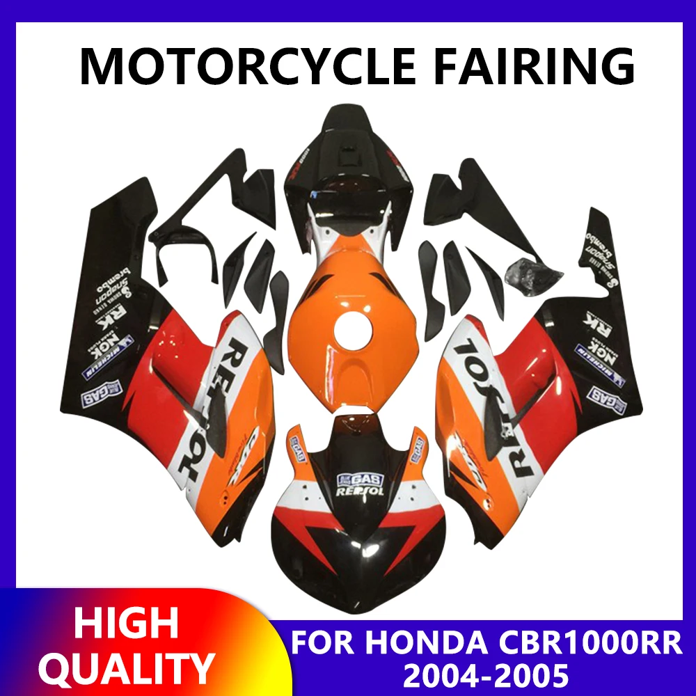 

Оранжевый обтекатель для мотоцикла Honda CBR1000RR 2004-2005, красный обтекатель, аксессуары для мотоциклов, комплект обтекателей из АБС-пластика