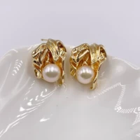 2022 new stud earrings 925 sterling silver jewelry vintage style natural freshwater pearl earring for women gift