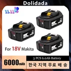 Аккумуляторная батарея BL1860 18 в 6000 мАч, литий-ионная батарея для Makita 18 в, батарея BL1840 BL1850 BL1830 BL1860B LXT 400