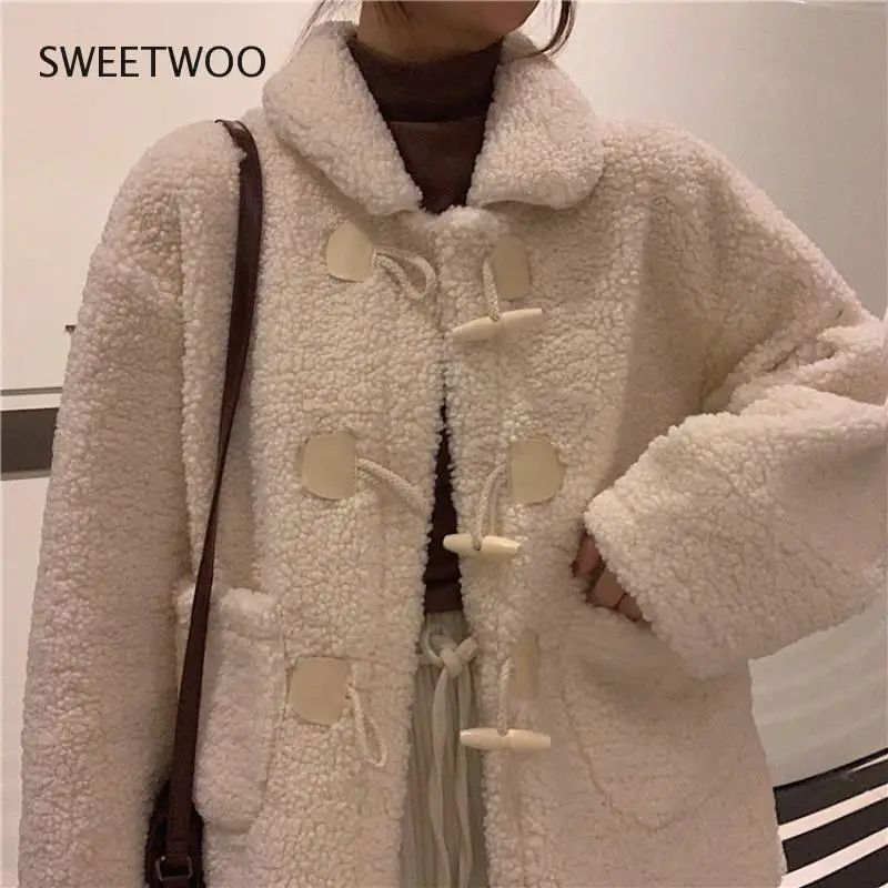 Casual Winter Coat Jacket Woman Faux Fur 2020 New Autumn Thicken Warm Teddy Lamb Faux Fur Coat Women Fashion Slim Dropshipping