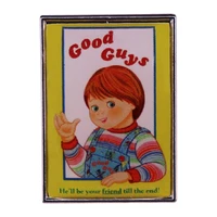 c2961 good guys chucky prop box enamel pin childs play doll pin horror movie fans the box brooch classic horror movie badge