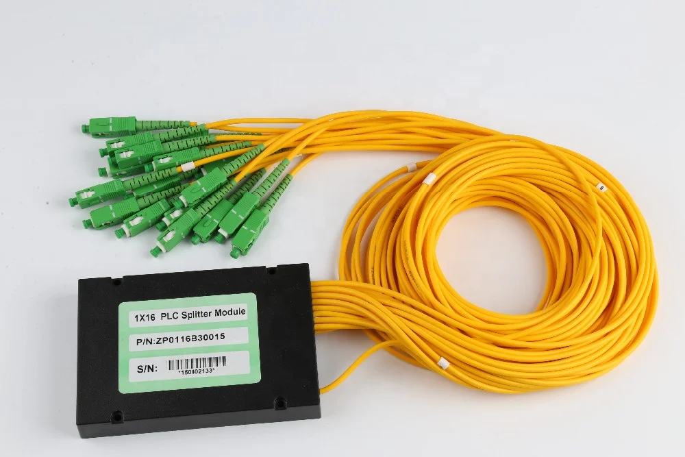 FTTH Fiber Optic PLC Splitter 1X64 SC/APC ABS Box