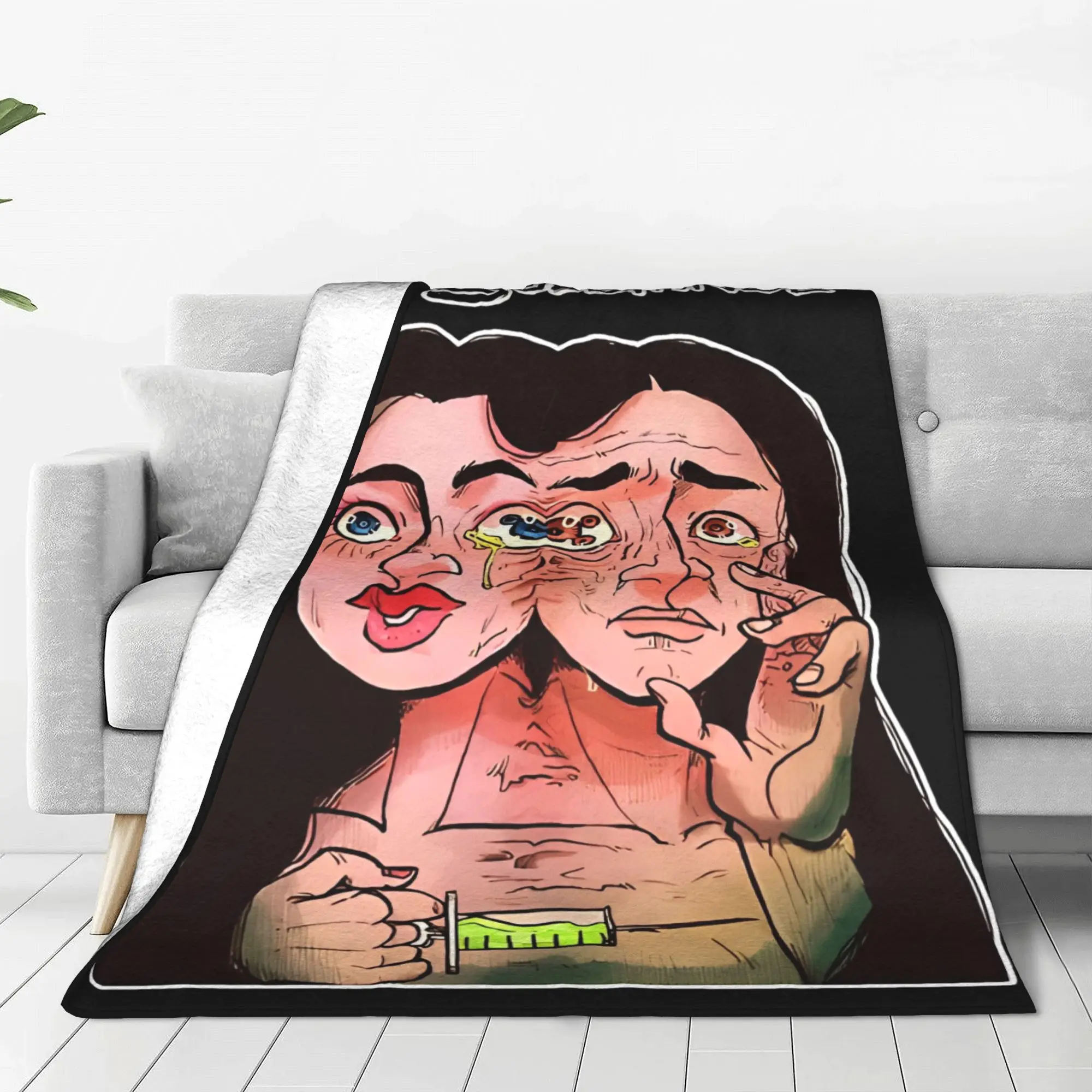 Забавные художественные одеяла The Substance флисовое супер теплое одеяло для