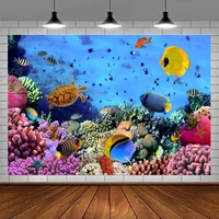 Under Sea Seabed World Photography Backdrop Underwater Scene Colorful Marine Coral Fishes Aquarium Background Diving Holiday