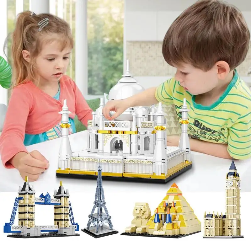 

Mini Building Blocks DIY Educational Toys DIY World Building Model Children Toys Gift 3D Montessori Building Blocks Ornaments