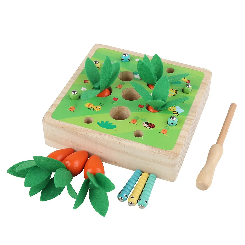 

Toy Wooden Study Bug Game Game Educational Children Parent-Child Radish Toy Education