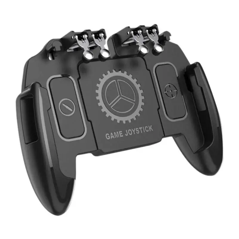 

M11 Six Finger PUBG Game Controller Gamepad Trigger Shooting Free Fire Cooling Fan Gamepad Joystick for IOS Android Mobile Phone