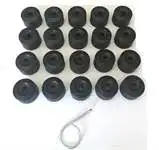 

P12161 inner wheel bolt cover for VW all models 20 pcs + sticker