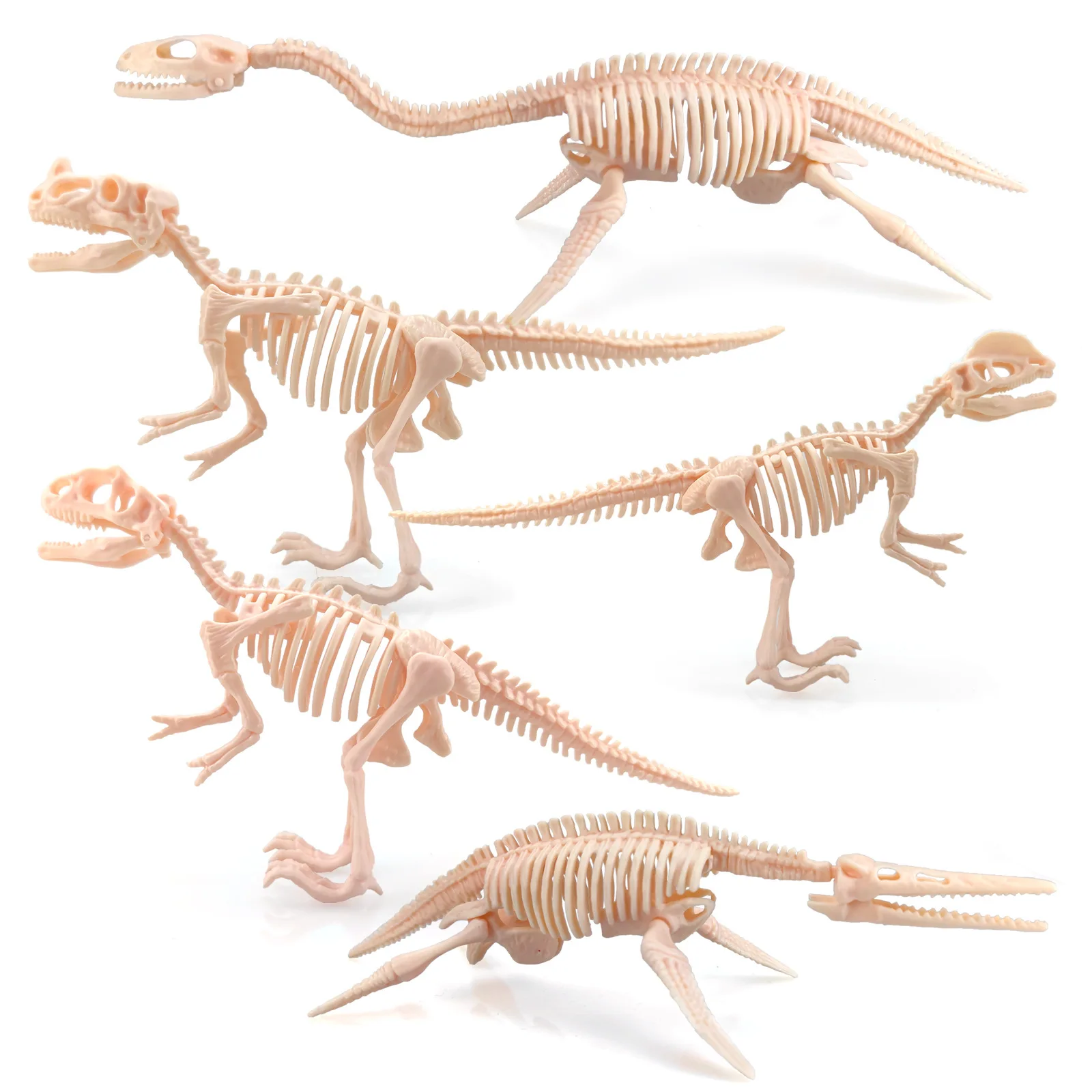 

DIY Dinosaur Skeleton Assembly Model Toy Medium Tyrannosaurus Rex / Triceratops Building Blocks 3D Assembly Educational Toys