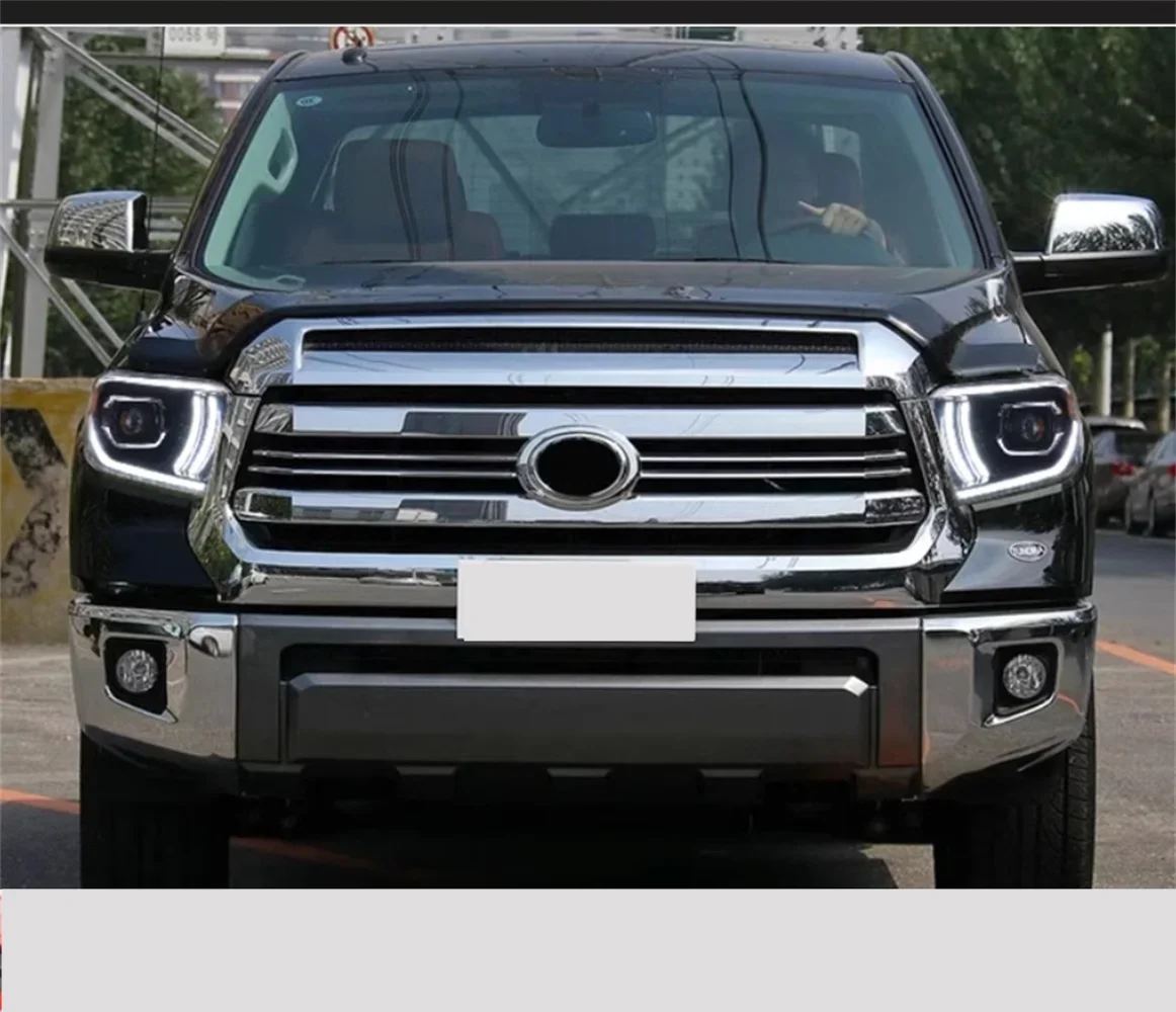 Автомобильный светодиодный передний фонарь в сборе для 14-18 Toyota Tundra дневные