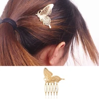 new jewelry fashion versatile metal butterfly hair comb insert comb