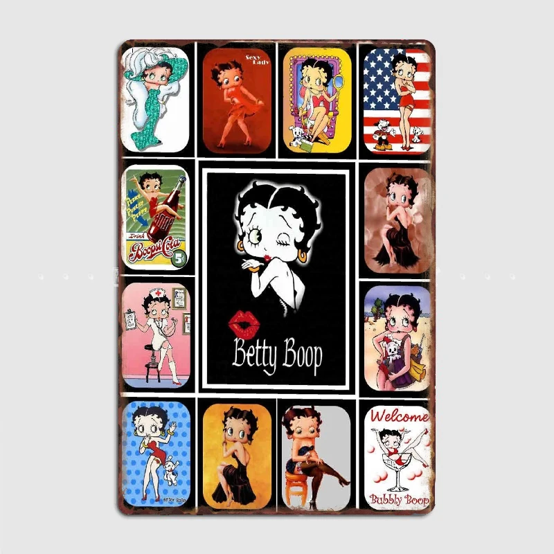 

Cute Leg Boop Bettys Beauty Character Poster Metal Sign Wall Mural Kitchen Design Wall Decor Tin Sign Poster Room Decoration