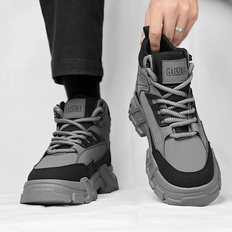 Мужские ботинки повседневная зимняя обувь уличная работа ковбойские