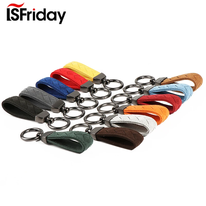 

Car Keychain Flip Fur Leather Keychain Business Gift Leather Key Chain Men Women Car Key Strap Waist Wallet KeyChains Keyrings