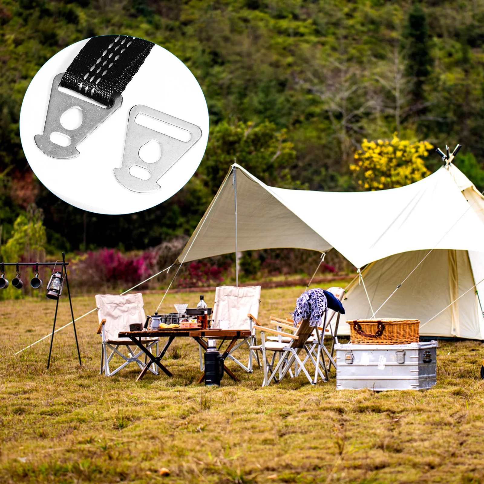 10 шт. треугольная деталь из нержавеющей стали пряжка для ветровой веревки