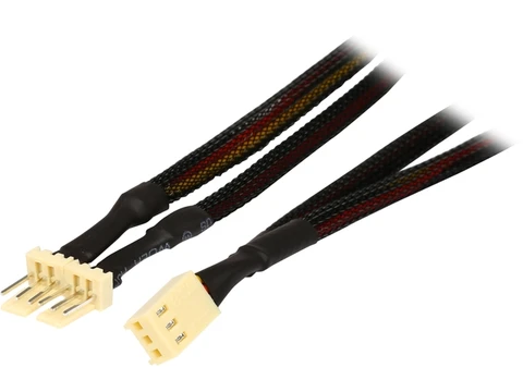 6-дюймовый 12-дюймовый разветвитель питания с 1 на 2 (2) x 3-контактный кабель TX3 для вентилятора, 3-контактный удлинитель питания для вентилятора TX3-M/F
