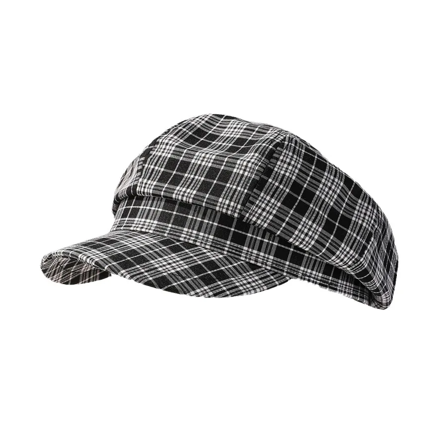 

Women Plaid Beret Octagonal Hat Winter Autumn Vintage Casual Simple Newsboy Cap Female Boina Gorro Painter Cap New