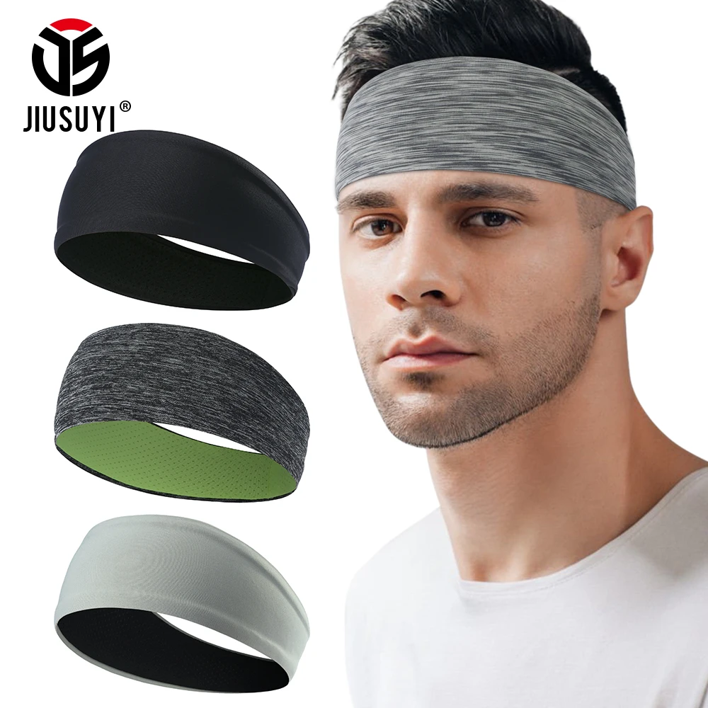 

Men Women Sport Headband Bandage Hairbands Sweat Absorbent Non-slip Stretch Breathable Gym Fitness Hair Accessories Headwear