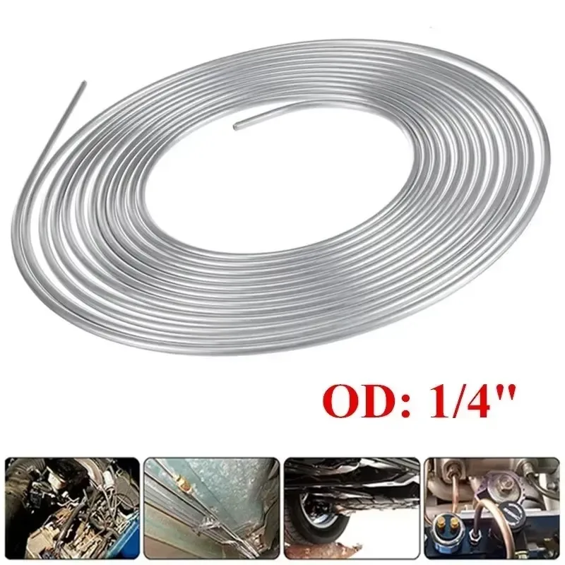 

1x/2x 25 футов/7,62 м рулон тормозной магистрали автомобиля 3/16 дюйма 1/4 дюйма 5/16 дюйма наружный диаметр посеребренная цинковая катушка коррозионностойкая тормозная трубка шланг трубка