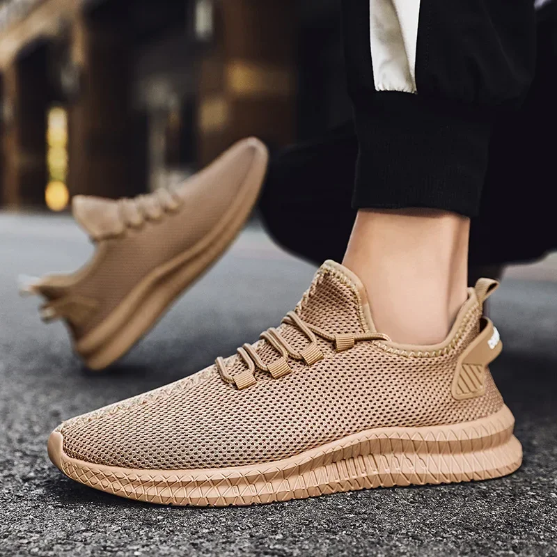 Фото YRZL Breathable Men Casual Running Shoes Lightweight Outdoor Male Walking Shoes Comfortable Big Size Anti-slip Mens Sneakers №2