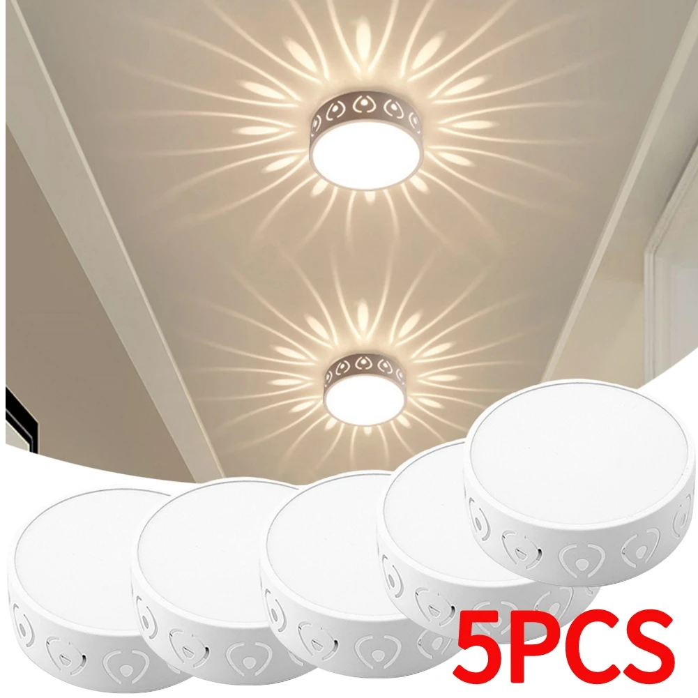 

LED Interior Lighting Energy Saving Ceiling Fixture Easy Installation Ceiling Spotlights Brightness Durable for Bedroom Bathroom