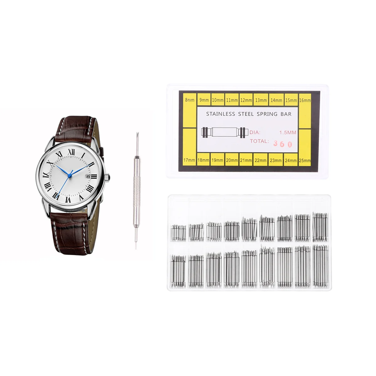 2x Watch Band Repair Parts Watch Band Repair Kit Watch Wristband Tool Kit Watch Band Remover Pin Watch Tool Spare Pin