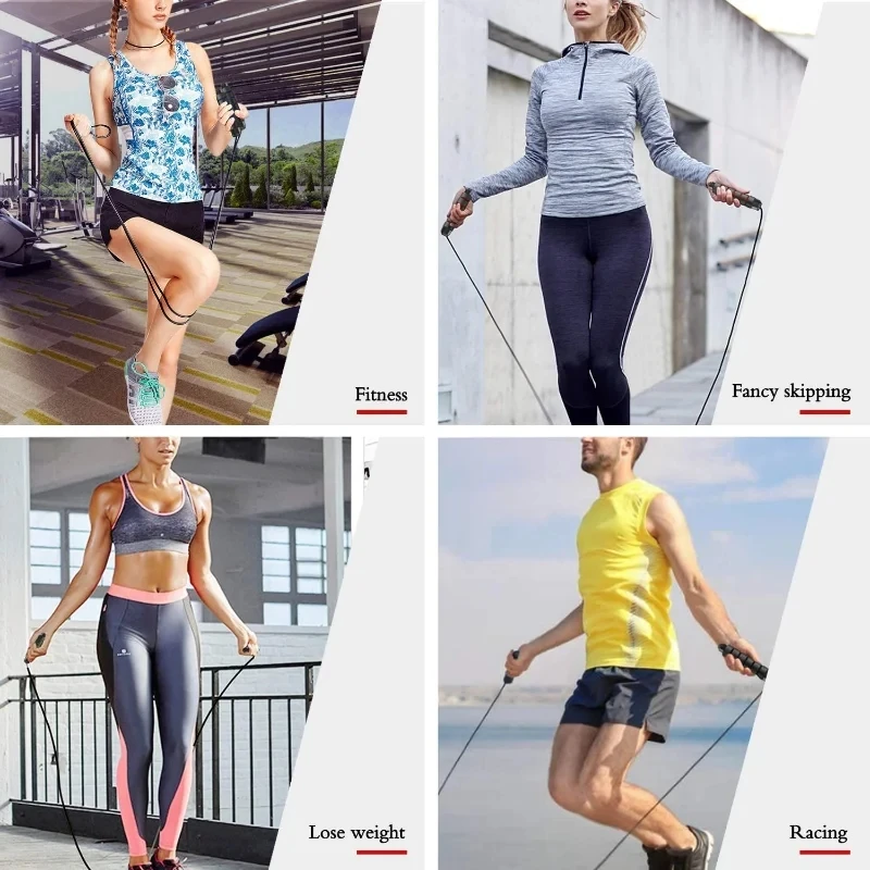 Скоростная Скакалка CrossFit Стальная Проволока Прочная Быстродействующая Для