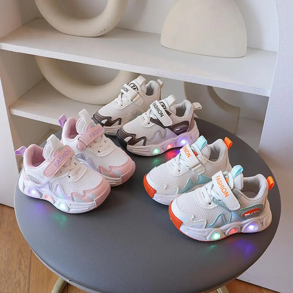 Новинка 2024 стильная детская обувь для мальчиков и девочек сетчатые дышащие