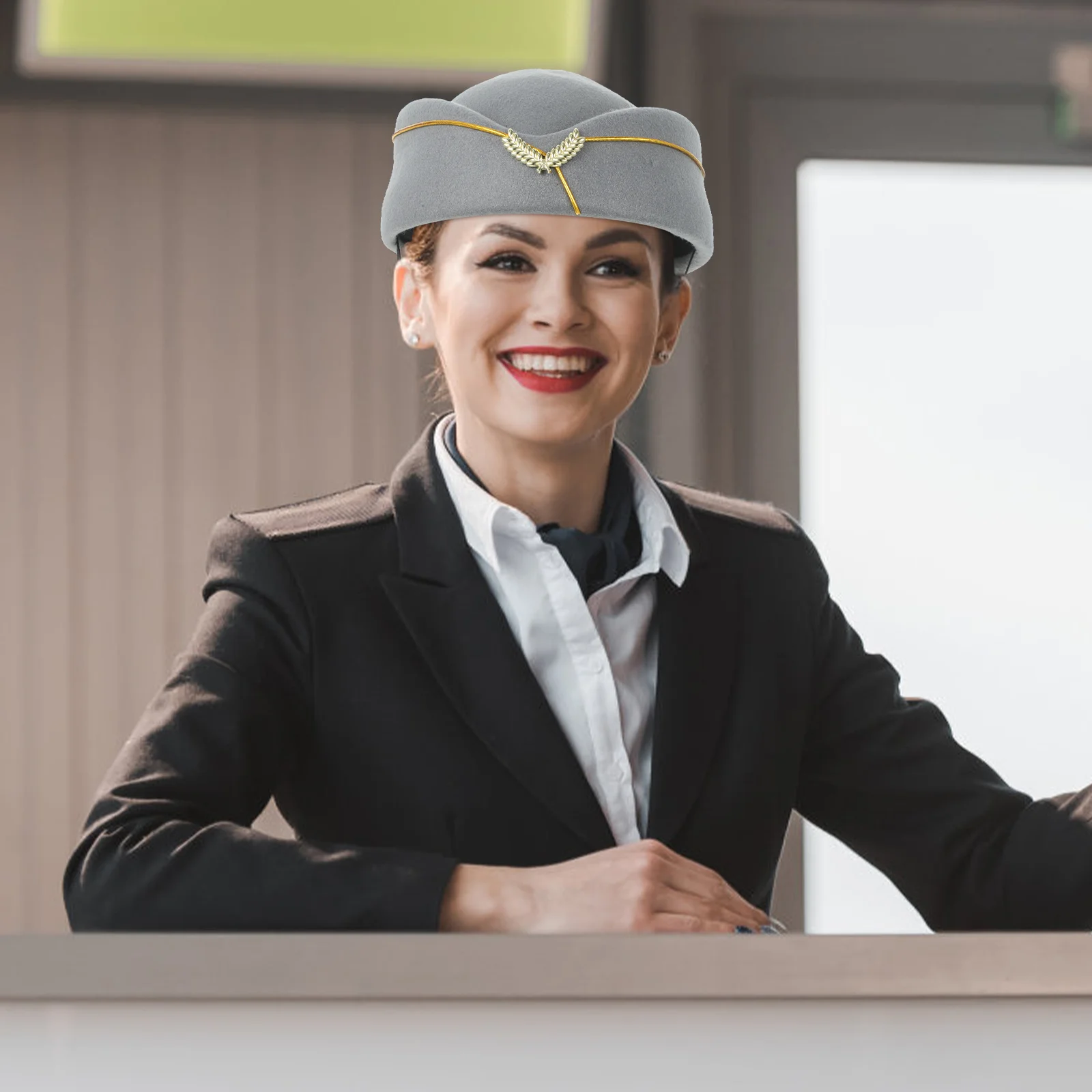 Женская шляпа стюардессы Берет Кепка Костюм Шляпы Женские