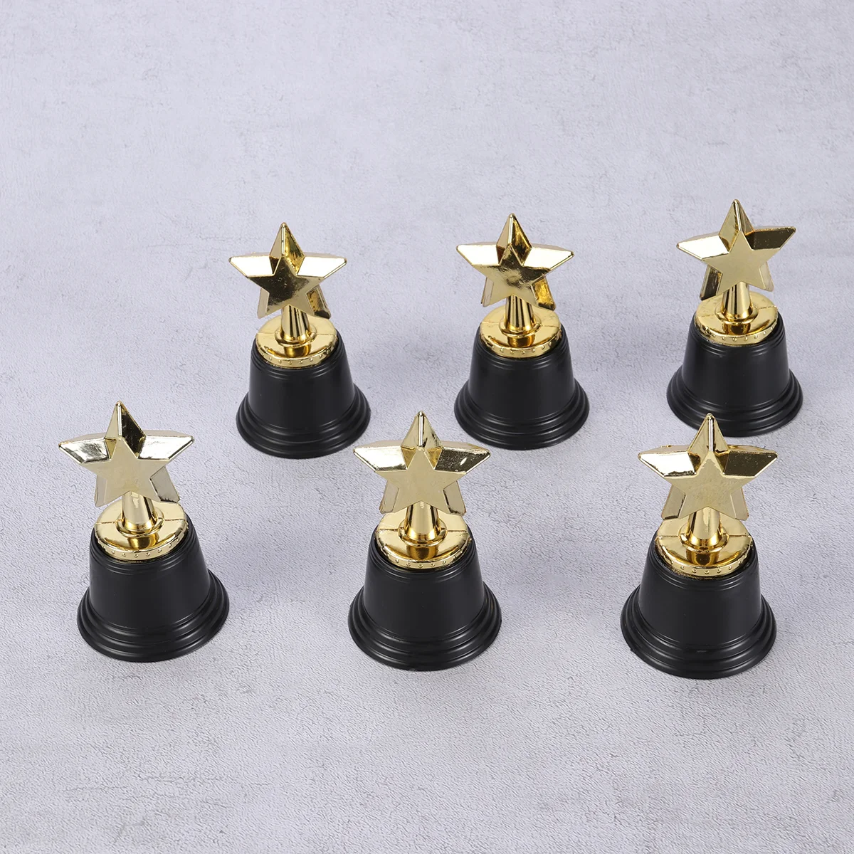 

6pcs Golden Award Star Trophy Reward Prizes for Party Celebrations Ceremony Appreciation Gift Awards