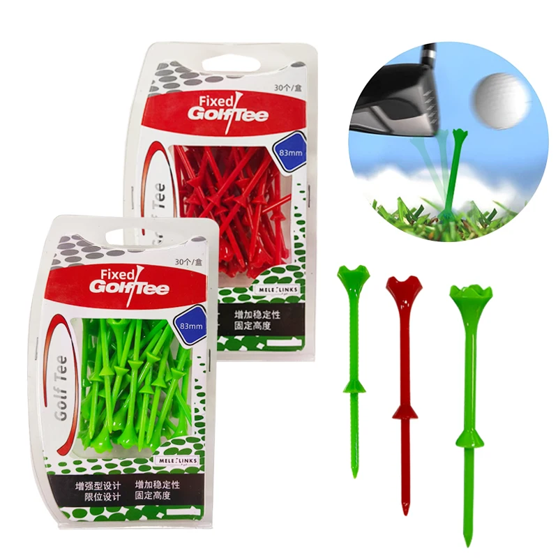 30 Pcs/Box Golf Tees Golf Step Down Tees 83mm Long Distance Tee Holder Drop Ship Portable With Package Golf Gift Accessories